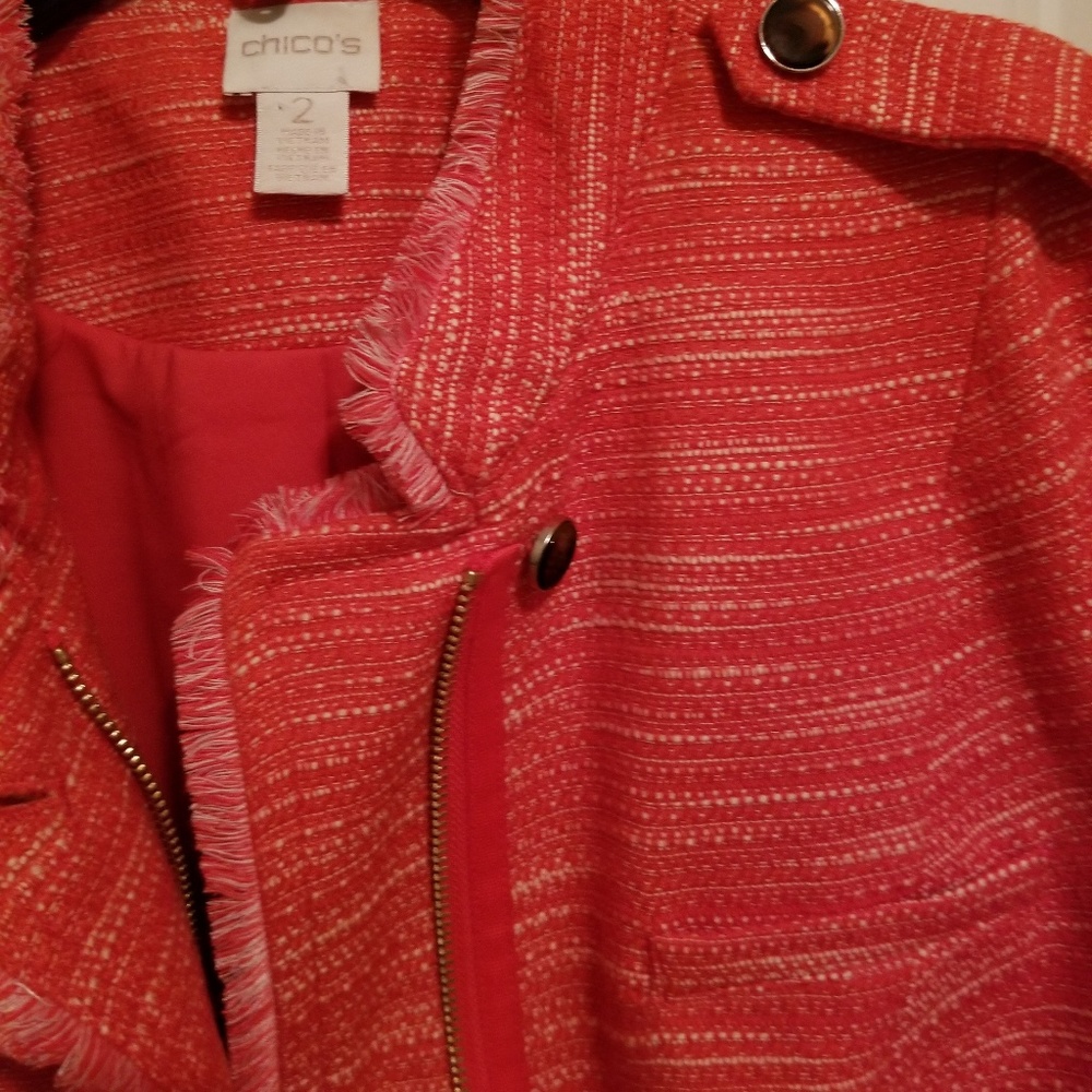 Chico's blazer, ORANGE* SZ 10-12